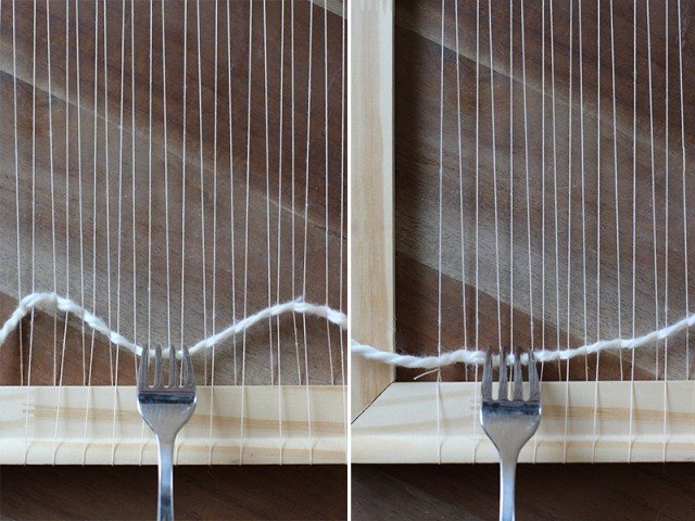 Настенное украшение на ткацком станке своими руками