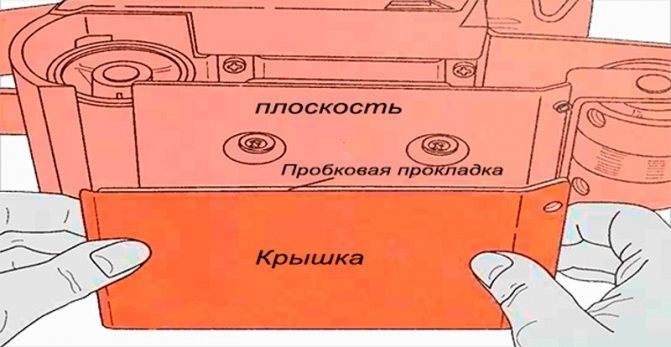 Разбор опорной емкости шлифовальной машинки