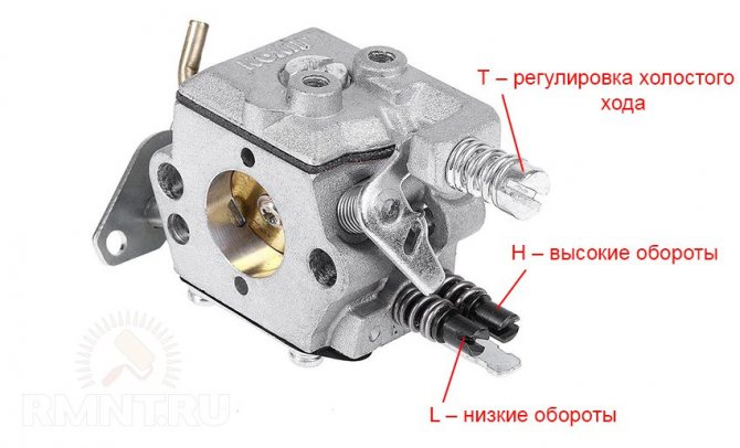 Регулировочные винты карбюратора