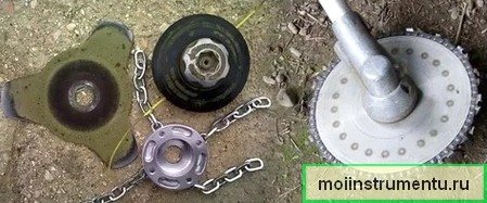 Виды режущих насадок для триммера с цепью от бензопилы