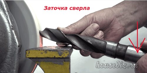 Заточка сверла